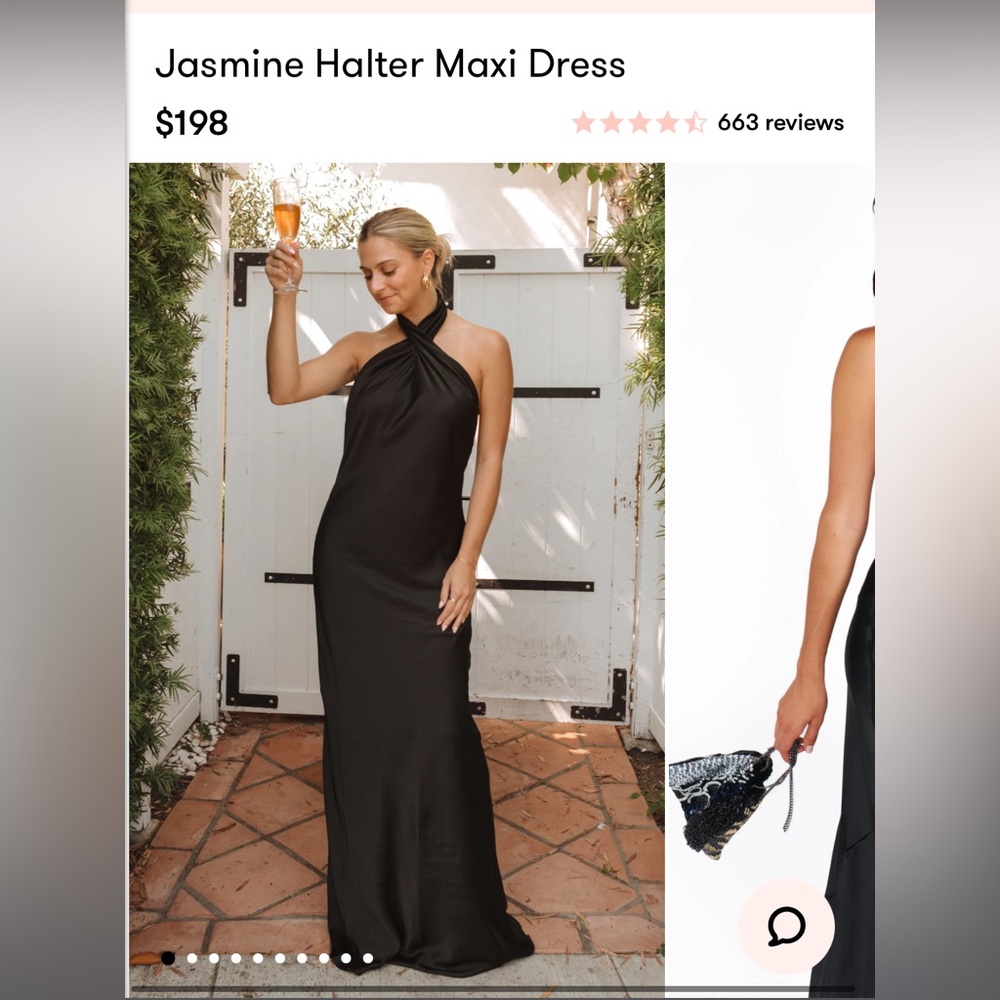 Elegant Black Halter Maxi Dress